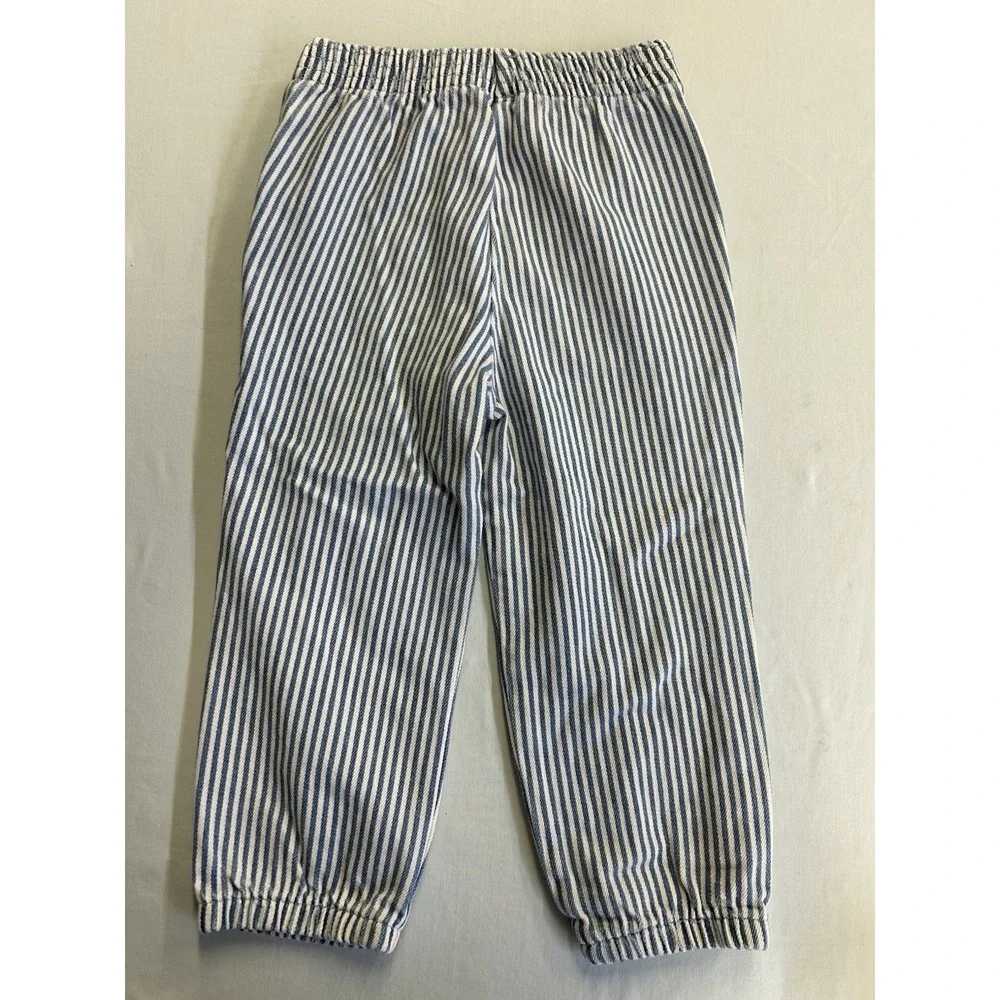 Vintage 90s Kids & More Size 3 Blue White Stripe Pants Made USA Toddler